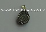 CGP466 15*20mm teardrop crystal glass pendants wholesale