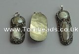 CGP547 20*45mm - 18*55mm freeform pearl pendants wholesale