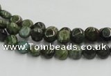 CGR14 16 inches 6mm flat round green rain forest stone beads wholesale