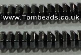 CHE134 15.5 inches 3*6mm pyramid hematite beads wholesale
