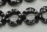 CHE304 15.5 inches 12mm donut hematite beads wholesale