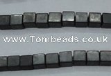 CHE416 15.5 inches 3*3mm cube matte hematite beads wholesale