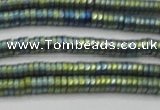 CHE673 15.5 inches 1*2mm tyre matte plated hematite beads