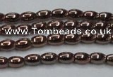 CHE741 15.5 inches 3*5mm rice plated hematite beads wholesale