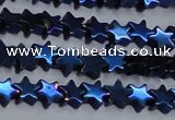 CHE942 15.5 inches 4mm star plated hematite beads wholesale