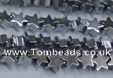 CHE945 15.5 inches 6mm star plated hematite beads wholesale