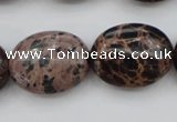 CIJ123 15.5 inches 13*18mm oval dyed impression jasper beads wholesale
