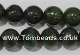 CIS02 15.5 inches 8mm round green iron stone beads wholesale