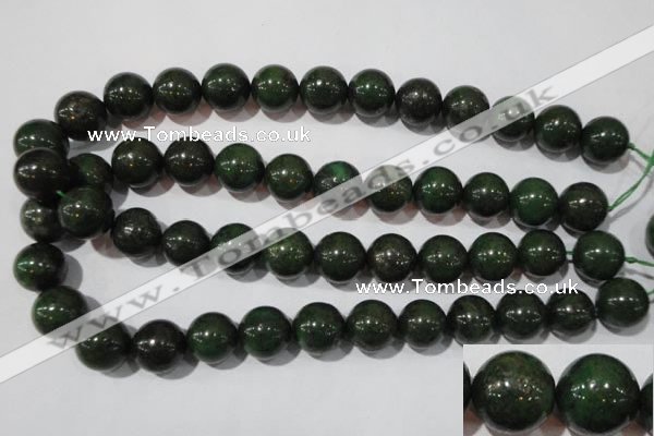 CIS06 15.5 inches 16mm round green iron stone beads wholesale