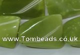 CKA115 15.5 inches 21*30mm twisted rectangle Korean jade beads