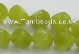 CKA22 15.5 inches 12*12mm cube Korean jade gemstone beads