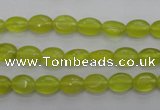 CKA241 15.5 inches 6*8mm oval Korean jade gemstone beads