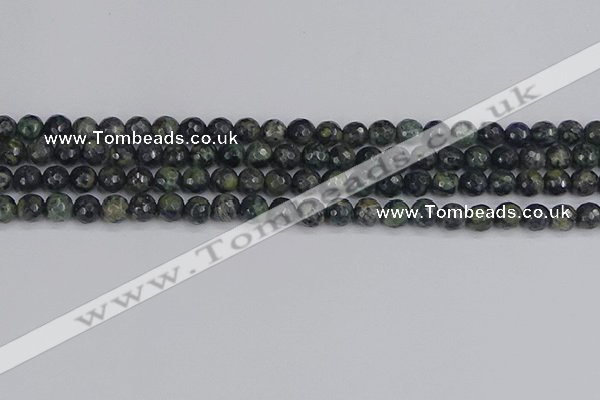 CKJ310 15.5 inches 4mm faceted round kambaba jasper beads