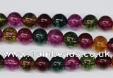 CKQ31 15.5 inches 6mm round dyed crackle quartz beads wholesale