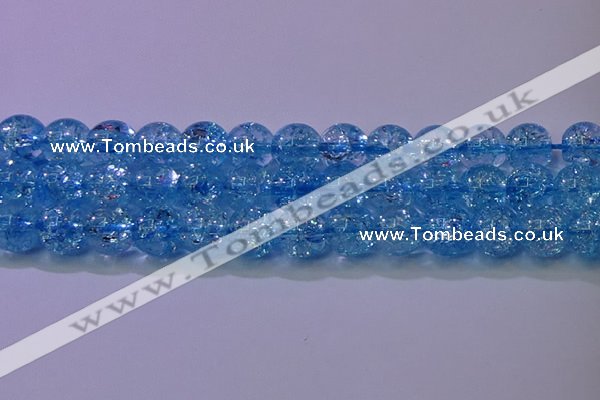 CKQ364 15.5 inches 12mm round dyed crackle quartz beads