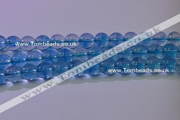 CKQ374 15.5 inches 12mm round dyed crackle quartz beads