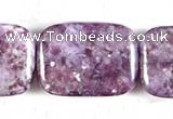 CKU11 15 inches 18*25mm rectangle purple kunzite beads wholesale
