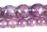 CKU15 15 inches 4mm & 6mm round purple kunzite beads wholesale