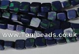 CLA445 15.5 inches 6*6mm square synthetic lapis lazuli beads