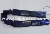 CLA55 15.5 inches 25*35mm rectangle Dyed lapis lazuli gemstone beads