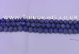 CLA63 15.5 inches 10mm round matte lapis lazuli beads
