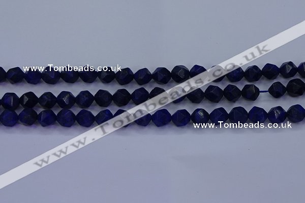 CLA82 15.5 inches 8mm faceted nuggets dyed lapis lazuli beads