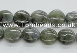 CLB105 15.5 inches 12mm flat round labradorite gemstone beads wholesale