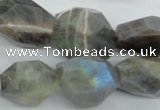 CLB128 15.5 inches labradorite nuggets faceted gemstone beads wholesale