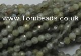 CLB20 15.5 inches 4mm faceted round labradorite gemstone beads