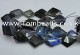 CLB219 15.5 inches 30*35mm - 40*45mm faceted freeform labradorite beads
