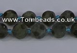 CLB230 15.5 inches 10mm faceted round matte labradorite beads