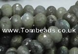 CLB31 15.5 inches 8*12mm faceted rondelle labradorite gemstone beads