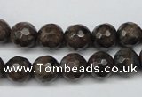CLB403 15.5 inches 10mm faceted round grey labradorite beads