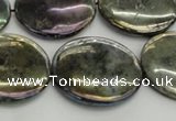 CLB640 15.5 inches 20mm flat round AB-color labradorite beads