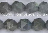 CLB984 15.5 inches 12mm faceted nuggets labradorite beads wholesale