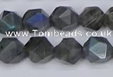 CLB988 15.5 inches 10mm faceted nuggets labradorite beads wholesale