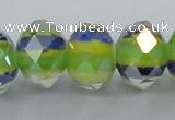 CLG50 13 inches 9*12mm faceted rondelle handmade lampwork beads