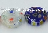 CLG588 16 inches 16mm flat round lampwork glass beads wholesale