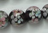 CLG765 15 inches 12mm round lampwork glass beads wholesale