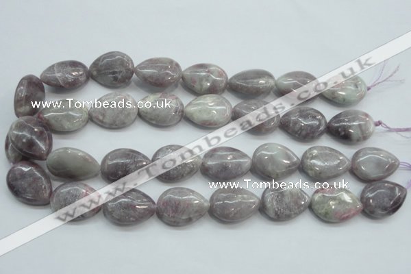 CLI60 15.5 inches 18*25mm teardrop natural lilac jasper beads wholesale