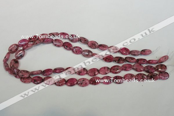 CLJ319 15.5 inches 10*14mm oval dyed sesame jasper beads wholesale