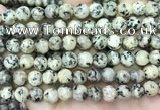 CLJ552 15.5 inches 6mm,8mm,10mm & 12mm faceted round sesame jasper beads
