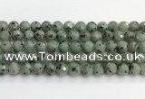 CLJ642 15.5 inches 10mm faceted round sesame jasper beads wholesale