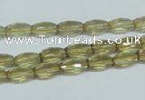 CLQ09 15.5 inches 8*16mm faceted rice natural lemon quartz beads
