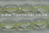 CLQ101 15 inches 13*18mm faceted rectangle natural lemon quartz beads