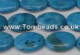 CLR421 15.5 inches 10*14mm oval dyed larimar gemstone beads