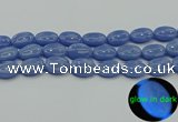 CLU184 15.5 inches 15*20mm oval blue luminous stone beads