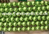 CLV536 15.5 inches 6mm round plated lava beads wholesale