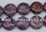 CMB31 15.5 inches 16mm flat round dyed natural medical stone beads