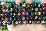 CME256 15.5 inches 7*9mm - 8*10mm pumpkin mixed tiger eye beads